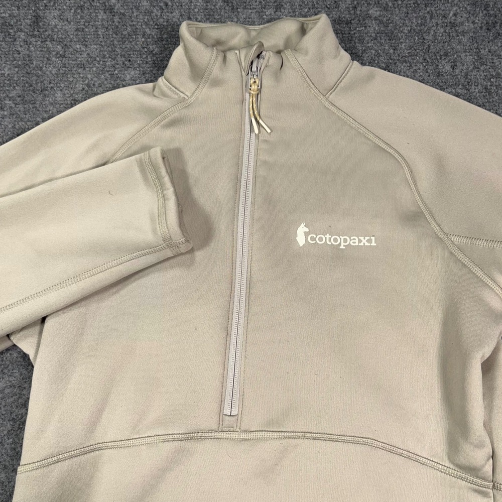 Cotopaxi 1/2 Zip Fleece Pullover Sweater Women S Tan Warm Hiking Outdoor Stretch